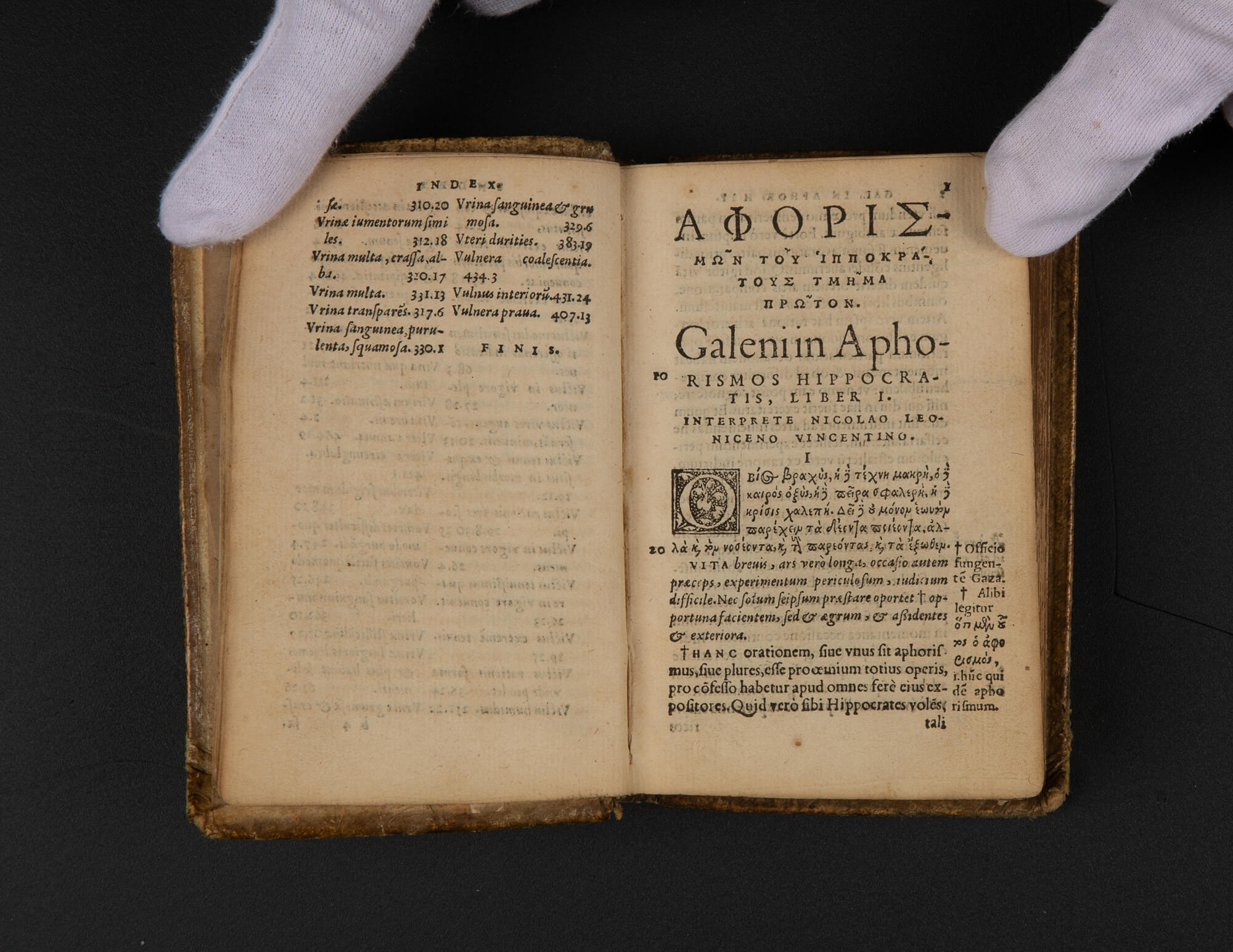 Detaljer fra boken Aphorismi Hippokratis